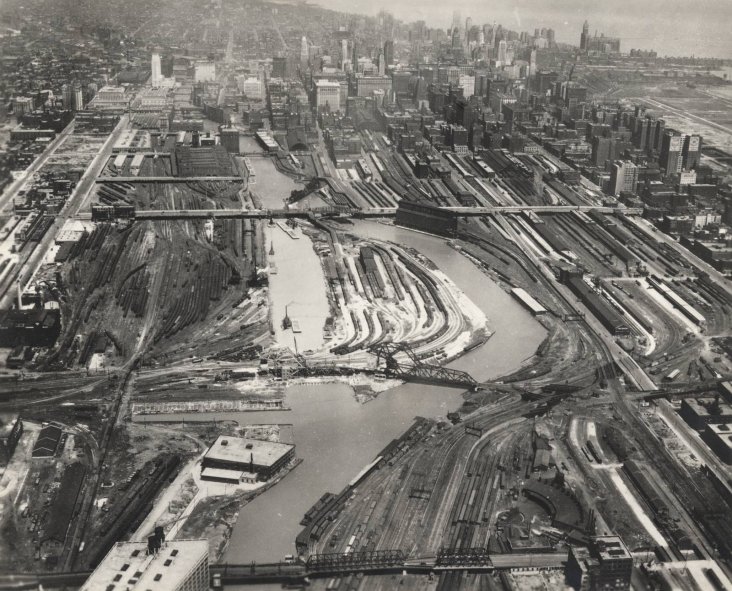 04 - Chicago River South Branch straightening in progress, 1929